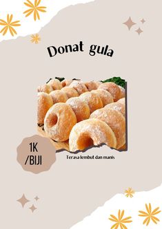 rasakan kelembutan di setiap gigitan Food Menu Design, Craft Activities For Kids, Menu Design, Food Design, Donuts, Activities For Kids, Snack Recipes, Chips