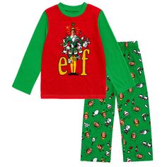 Get in the Christmas spirit in this festive Elf Pajama Shirt & Pajama Pants! Join Buddy on his adventures as he leaves Santa and the elves in the North Pole and journeys to New York to find his father. Celebrate the holidays in this cute and stylish long sleeve pj top and bottoms featuring Buddy the Elf from your favorite Christmas comedy. Elf Buddy, Elf Pajamas, Cozy Pajamas, Buddy The Elf, Elf Christmas, Pajama Pant, Kids Clothes Boys, Boys Pajamas, Comfy Fashion