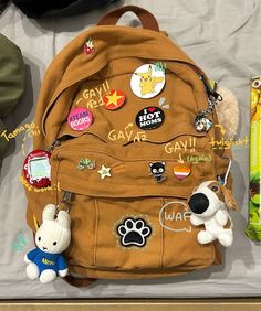 Bag Packs, Aesthetic Backpack, Backpack Pins, Bag Pins, Backpack Decoration