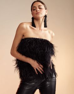 Feather Skirt Feather Mini Skirt, Feather Skirt, Statement Coat, Ostrich Feather, Ostrich Feathers, Black Feathers, Cynthia Rowley, Black Bottoms, Club Outfits