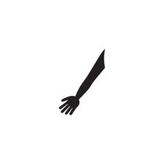 a black and white silhouette of a hand reaching for something