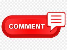 a red comment button with the word comment on it, and an empty speech bubble