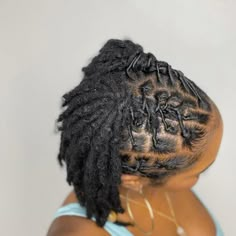 Short Loc Styles For Women Summer, Styles For Short Starter Locs For Women, Retwist And Style On Short Locs, Locs Short Hairstyles For Women, Short Loc Hairstyle Women, Locs Up Do Hairstyles For Women, Loc Styles For Short Locs Black Women, Lox Retwist Styles, Cute Retwist Styles For Women