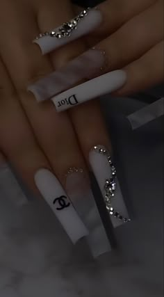 White Acrylic Nails