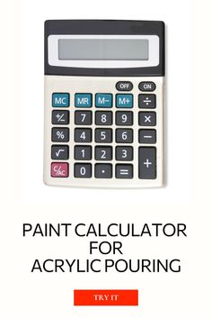 Easily determine the exact amount of acrylic paint required for your canvas, including the edges and round formats. This handy acrylic pouring paint calculator works seamlessly with both inches and centimeters, ensuring precise measurements for your DIY art projects. Calculator Words, Paint Calculator, Round Canvas, Diy Art Projects, Paint Pouring