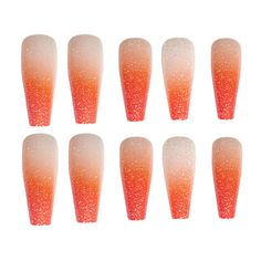 Gradient False Nails Cute Summer Style Fake Nails  Press On Nails Manicure Decoration Nail art wedding nail Nails Cute Summer, Press On Nail Art, Nails Gradient, Fiberglass Nails, Dragon Nails, Nail Type, Cuticle Remover, Nail Art Wedding