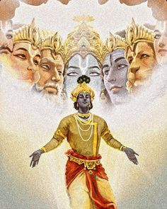 an image of the avatar of lord rama with five avatars in front of him