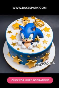 Zoom into Fun with These Sonic the Hedgehog Cake Designs Sonic Cake Theme, Sonic The Hedgehog Birthday Cake, Sonic Cake Ideas, Minecraft Cake Designs, Hot Wheels Cake, Pikachu Cake