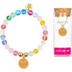 Add a pop of fun and coolness to your look with this unique set! Designed to bring a smile to your face, it's crafted with love from high-quality materials. Each piece is thoughtfully packaged in a beautiful container, making it ready to gift for any occasion. | Little Miss Zoe | Bracelet and Necklace Set, Smiley (Multicolor, One Size) | Maisonette collects the best children’s products from around the world (unlike Zulily, Etsy, The Tot, Farfetch Kids, Childrensalon, Crate and Kids, Kohls, Wayfa Girl Trends, Bracelet And Necklace, Boy Accessories, Shop Jewelry, Gift Bundles, Buy Buy Baby, Holidays With Kids, Little Miss, Pottery Barn Kids