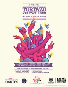 an event poster for tortazo veritas rock with the band's logo