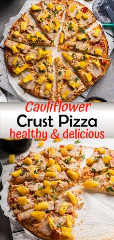 Cauliflower Crust Pizza is healthy and easy to make recipe with simple ingredients. Homemade Cauliflower Pizza, Pizza Healthy, Cauliflower Pizza Crust, Healthy Low Carb Dinners, Low Carb Low Fat Recipes, Healthy Low Calorie Meals, Boiled Egg Diet Plan, No Carb Recipes, Cauliflower Crust