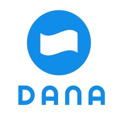 the dana logo is shown in blue