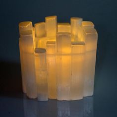 a group of ice cubes sitting on top of a table