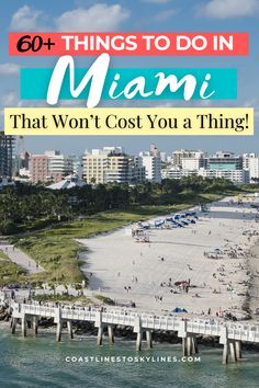 From the lovely beaches and historic tours to the unique festivals and the vibrant Miami nightlife, there are so many free, unique things to do in Miami. Here are 60+ ways to explore and enjoy Miami attractions without making a dent in your wallet! Miami Holiday, Miami Attractions, Miami Architecture, Ocean Drive Miami