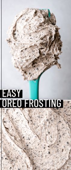 Oreo Frosting pin with text overlay Oreo Icing, Cookies And Cream Frosting, Oreo Frosting, Spiced Buttercream, Oreo Cream, Frosting Recipes Easy, Cookies And Cream Cake, Cake Frosting Recipe, Homemade Frosting