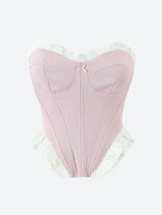 Muestra tu encanto femenino con el top corsé rosa Coquette. El tono rosa suave y el detalle de lazo en el busto crean un look delicado, mientras que el diseño estructurado brinda soporte. Los bordes con volados agregan un toque divertido, lo que lo hace ideal para combinar con faldas o pantalones de cintura alta para l Vibe Coquette, Pink Corset Top, Fall Sweaters For Women, Denim Hoodie, Jogger Pants Casual, Pink Corset, Coquette Pink, Structured Design, Cardigan Sweater Coat