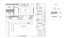 the floor plan for a kitchen with an oven, sink and countertop space is shown