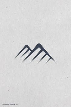 the mountain logo is designed in black and white