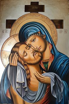 an icon of the mother and child jesus