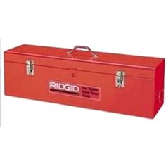 the red tool box is open and ready to be used