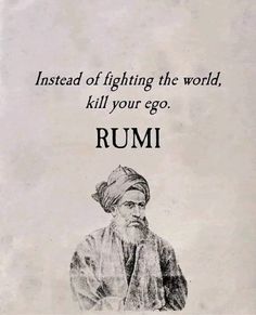 an old poster with the words rumi on it and a man in turban