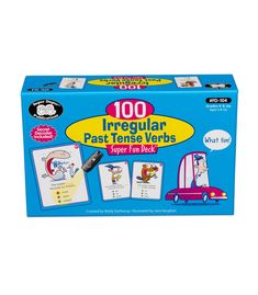 100 irregular past tense cards in a box