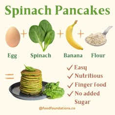 spinach pancakes are an easy way to start the day off right here's what you need