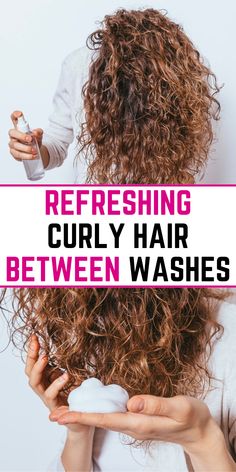 Extend the life of your curly hairstyle with these expert-approved techniques for refreshing your curls between washes. Explore the best products and methods for reviving limp, frizzy curls, including tips for refreshing after sleeping on your hair. Keep your curls looking their best all week long. How To Take Care Of Dry Curly Hair, Glow Up Tips For Curly Hair, Best Anti Frizz Products For Curly Hair, Curly Frizzy Hair Tips, How To Sleep With Long Curly Hair, Pineapple Hair Sleep Curls, Curly Hair Method Products, Refreshing Curly Hair Without Washing, How To Sleep On Curly Hair