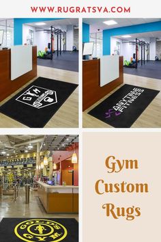 Custom Gym and Fitness Center Logo Rugs Anytime Fitness Gym, Center Rugs, Dance Studio Decor, Fitness Space, Dance Studios, Center Logo, Anytime Fitness, Durable Flooring, Fitness Design