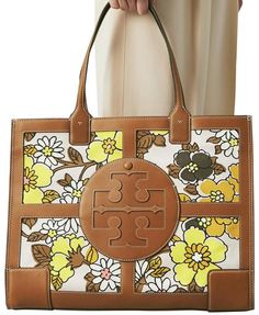 Tory Burch Bag, Canvas Tote, Buy And Sell, Tory Burch, Handbags, Black And White, Canvas, Leather