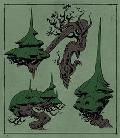 an image of some strange trees and plants