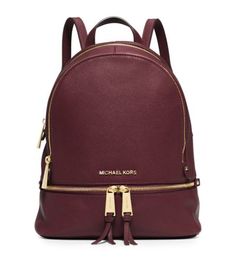 MICHAEL Michael Kors Rhea Small Leather Backpack Small Leather Backpack, Michael Kors Designer, Michael Kors Clutch, Leather Rucksack