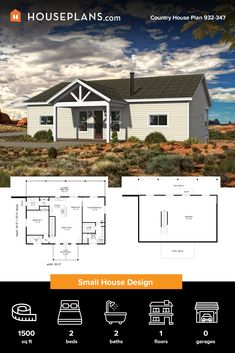 the small house design is shown in this brochure, with information about it