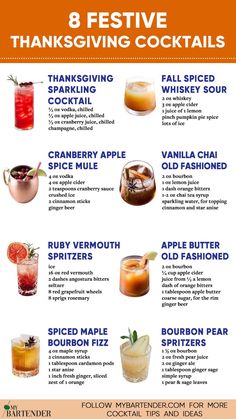 the 8 festive thanksgiving cocktails that are perfect for any type of party or celebration