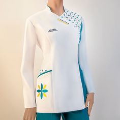 Pharmacy Uniform Design, Hospital Uniform Design, Pharmacy Uniform, Nursing Scrubs Outfits, Hospital Uniform, Salon Uniform, Spa Uniform, Medical Fashion, Grooming Style