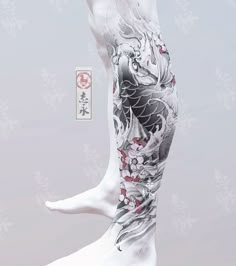 Arm Tattoos Japanese, Dragon Koi Tattoo Design, Koi Dragon Tattoo, Japanese Koi Fish Tattoo, Koi Tattoo Sleeve, Koi Tattoo Design