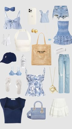 Coastal clothes/ coastal granddaughter/ blue and white/ shuffles/ outfit/ beach Summer Blue Outfit Aesthetic, Coastal Granddaughter Beach Outfit, White And Blue Beach Outfit, Cute Coastal Granddaughter Outfits, Coastal Granddaughter Aesthetic Clothes, Coastal Outfit Aesthetic Summer, Costal Granddaughter Outfit Fall, Light Blue And White Outfit Aesthetic, Coastal Granddaughter Accessories