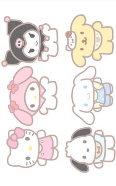 Neğ Papel Aesthetic, Buku Diy, Images Hello Kitty, Hello Kitty Printables, Sticker Printable, Cute Easy Doodles, Easy Doodle