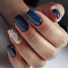 Are you a fan of dramatic & bright navy blue colors? A lot of men and women love this shade! However, did you know that this nail polish shade is one of the most common ones at a nail salon? If you want to step up your nail game and you wish to explore through some of the prettiest designs, scroll below and find your perfect navy blue inspo!#nailart #nail #weddingnails #aesthetic Blue Nail Color, Color For Nails, Shaped Nails, Blue Nail, Almond Shaped, Dipped Nails, Prom Nails, Short Acrylic Nails