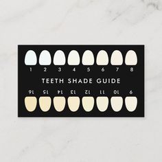 Black Dentistry Teeth Whitening Shade Guide Black Teeth, Shade Card, Teeth Whitening, Wedding Stationery, Business Card, Business Cards, Valentine Day Gifts, Thank You Cards, Free Design