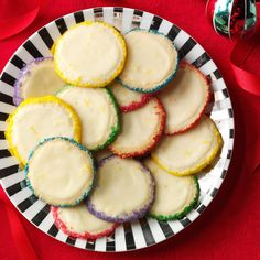 Slice ‘n’ Bake Lemon Gems Decadent Cookies, Baking Lemon, Meltaway Cookies, Colored Sugar, Recipes Chocolate, Cinnamon Chips, Best Oatmeal, Drop Cookies, Cookie Tray