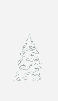 a drawing of a christmas tree on a white background