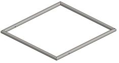 a square metal frame on a white background