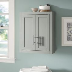 a bathroom with green walls and white furniture