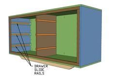 the diagram shows how to build a storage cabinet