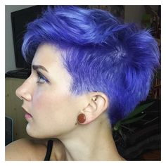 Periwinkle Hair, Short Purple Hair, Short Blue Hair, Violet Hair Colors, Violet Hair, Dark Lavender, Bright Hair Colors, Bright Hair, Mood Ring