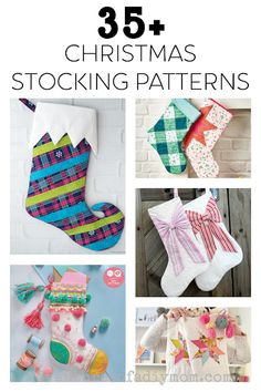 Custom Christmas Stockings: Elevate your holiday decor with handmade Christmas stockings! Choose from a variety of styles, including vintage, whimsical, and animal-themed patterns. Perfect for a cozy Christmas vibe, these stockings are a delightful addition to your celebrations! Free Quilted Christmas Stocking Pattern, Sewing Christmas Stockings Diy, Christmas Stocking Pattern Free Sewing, Homemade Stockings Christmas, Diy Stockings Christmas, Diy Christmas Stockings Ideas, Sew Stocking, Christmas Stocking Sewing Pattern, Patchwork Stocking