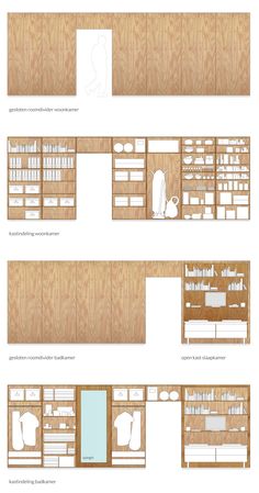 the floor plan for an apartment with wood paneling and white walls, including two separate rooms