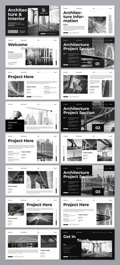 Modern Architecture Presentation Layouts Ppt Architecture Presentation, Edgy Presentation Design, Presentation Template Architecture, Design Report Architecture, Architecture Ppt Template, Canva Architecture Presentation, Architecture Research Presentation, Magazine Layout Design Architecture, Business Slides Design