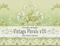 vintage florals v2 0 by primitive wallpaper